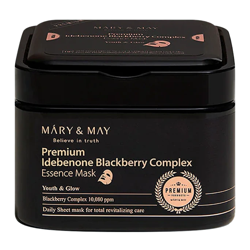 Masca tip servetel Premium Idebenone Blackberry Complex, 20 bucati, Mary and May