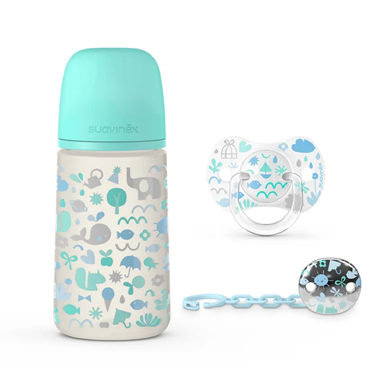 Afla Set pentru bebelusi, Memories, albastru, 3 piese, Suavinex - Editie Limita springfarma.com
