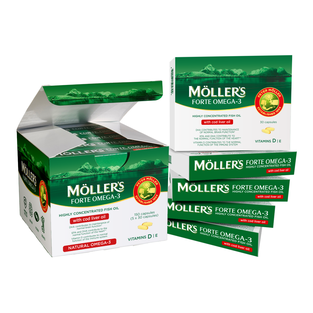 Moller\'s Forte with cod liver oil Omega-3, 150 capsule