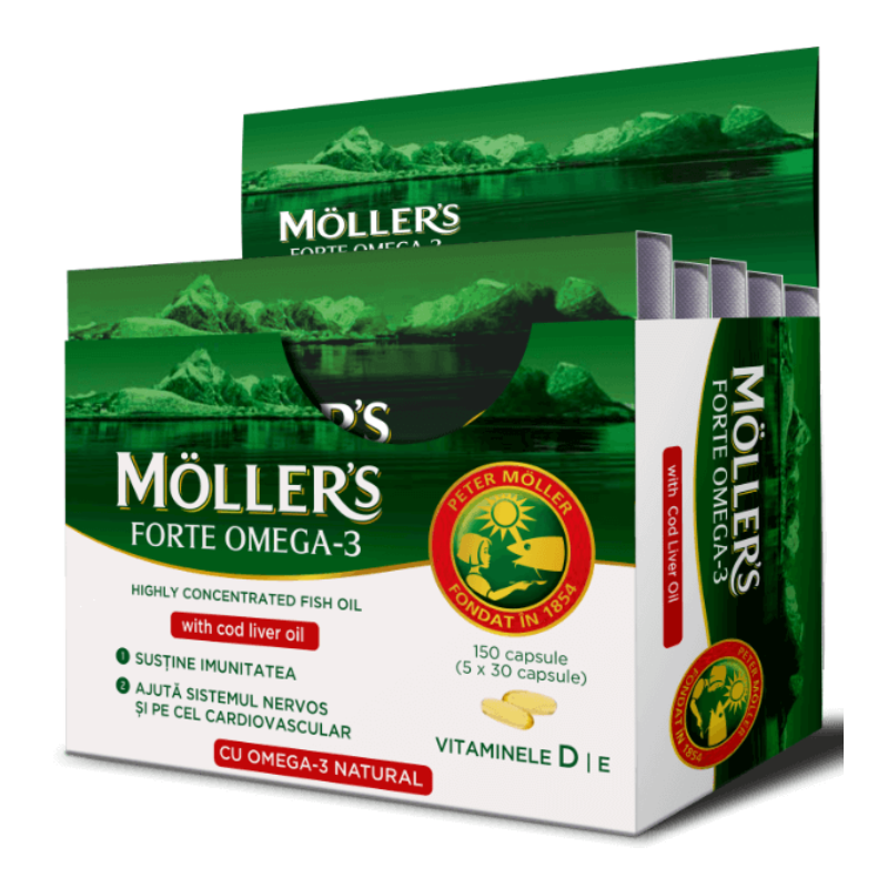Omega 3 Forte, 150 capsule, Moller's