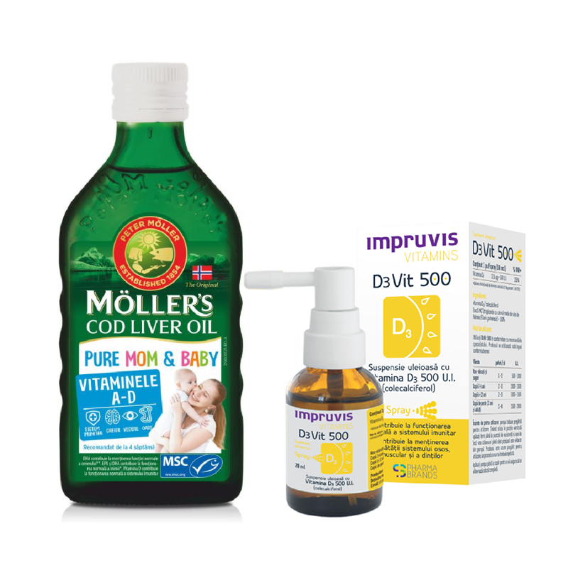 Devit 500 susp uleioasa cu Vit D3 500UI Spray, 20ml