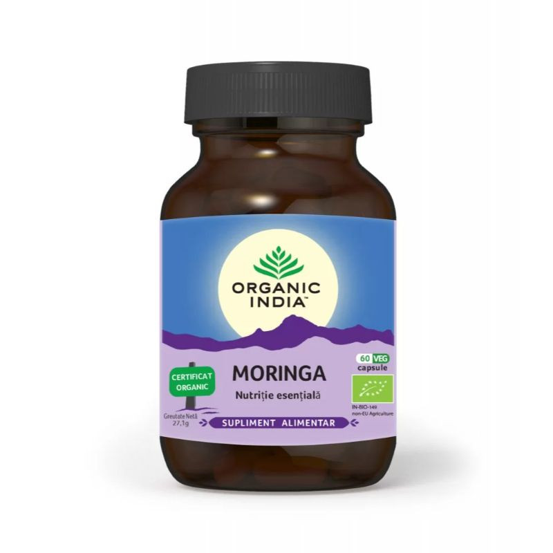 Moringa, 60 capsule, Organic India capsule imagine noua
