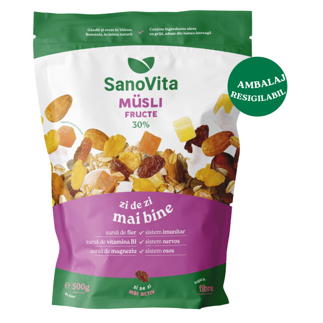 Sanovita Musli cu Fructe, 500 g