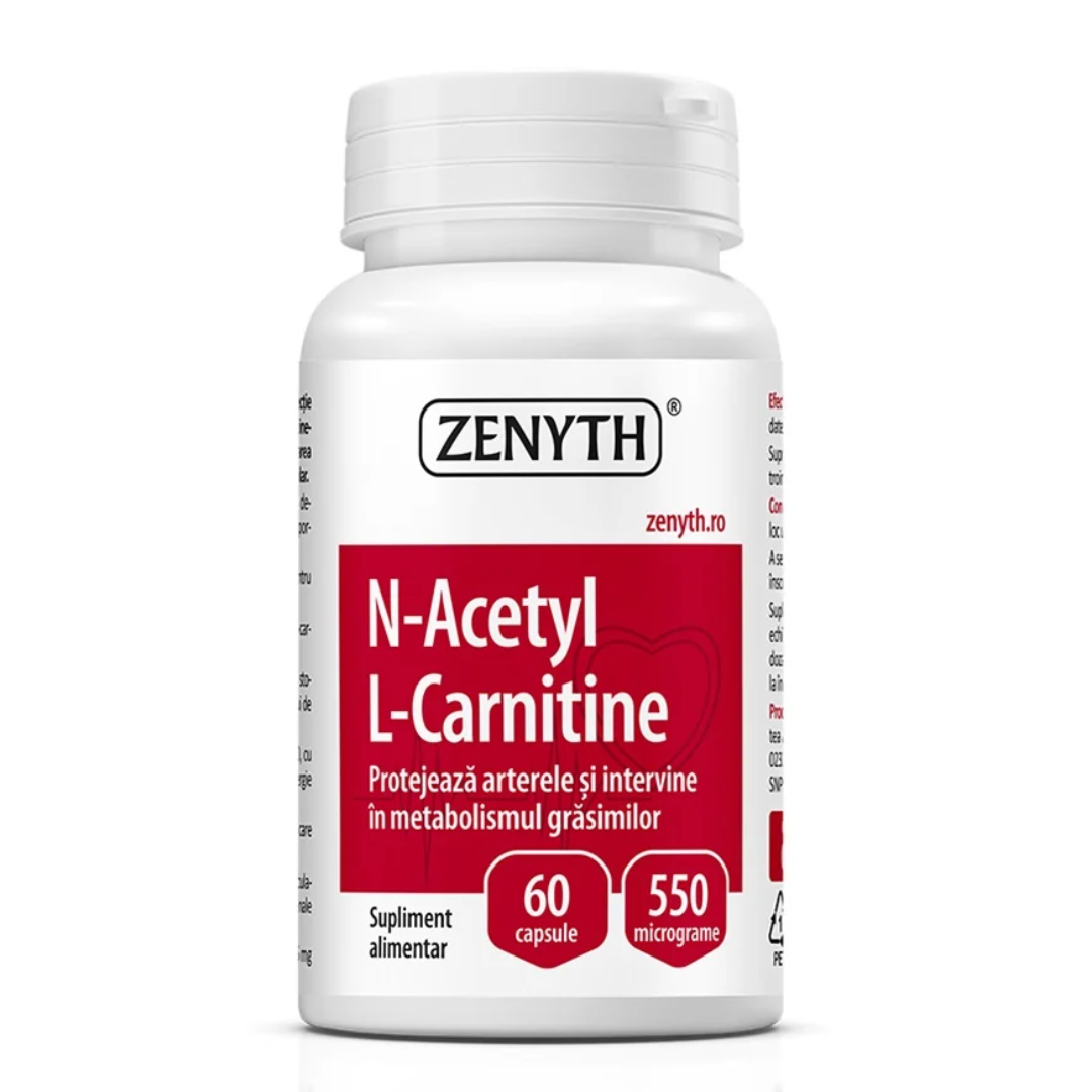 N-Acetyl L-Carnitine, 550 mg, 60 capsule, Zenyth