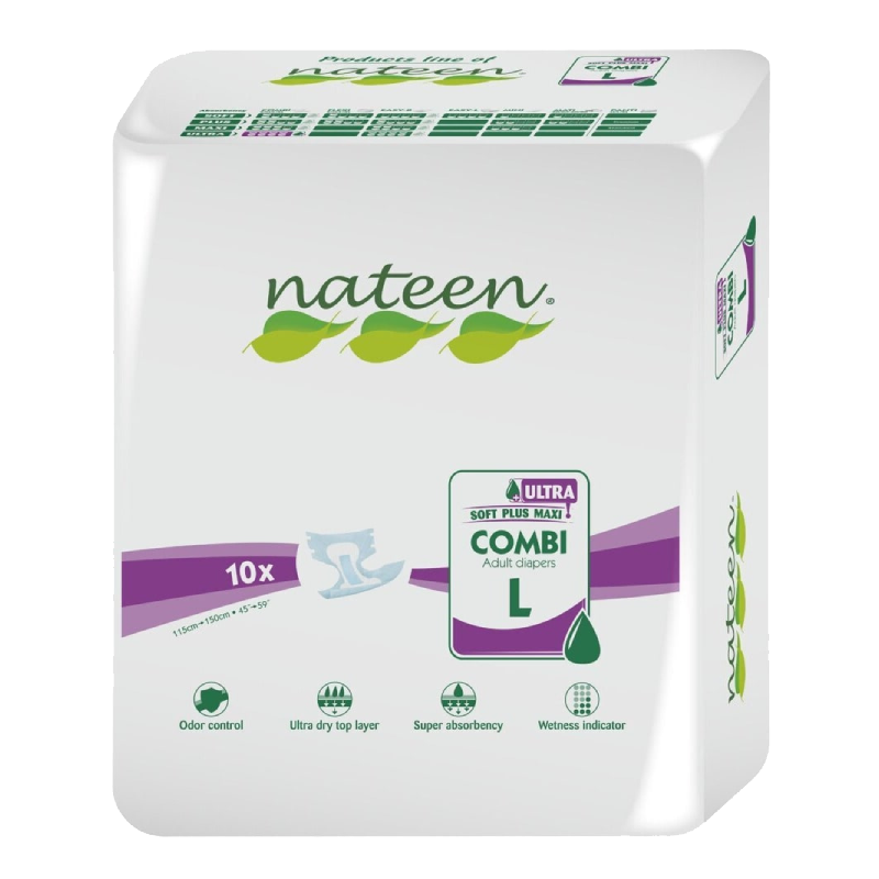 Scutece pentru adulti Combi Line X-Ultra, marime L, 10 bucati, Nateen