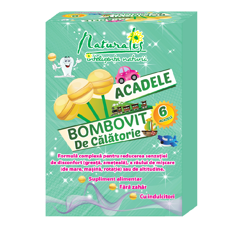 Acadele Bombovit de Calatorie, 6g, 6 acadele, Naturalis