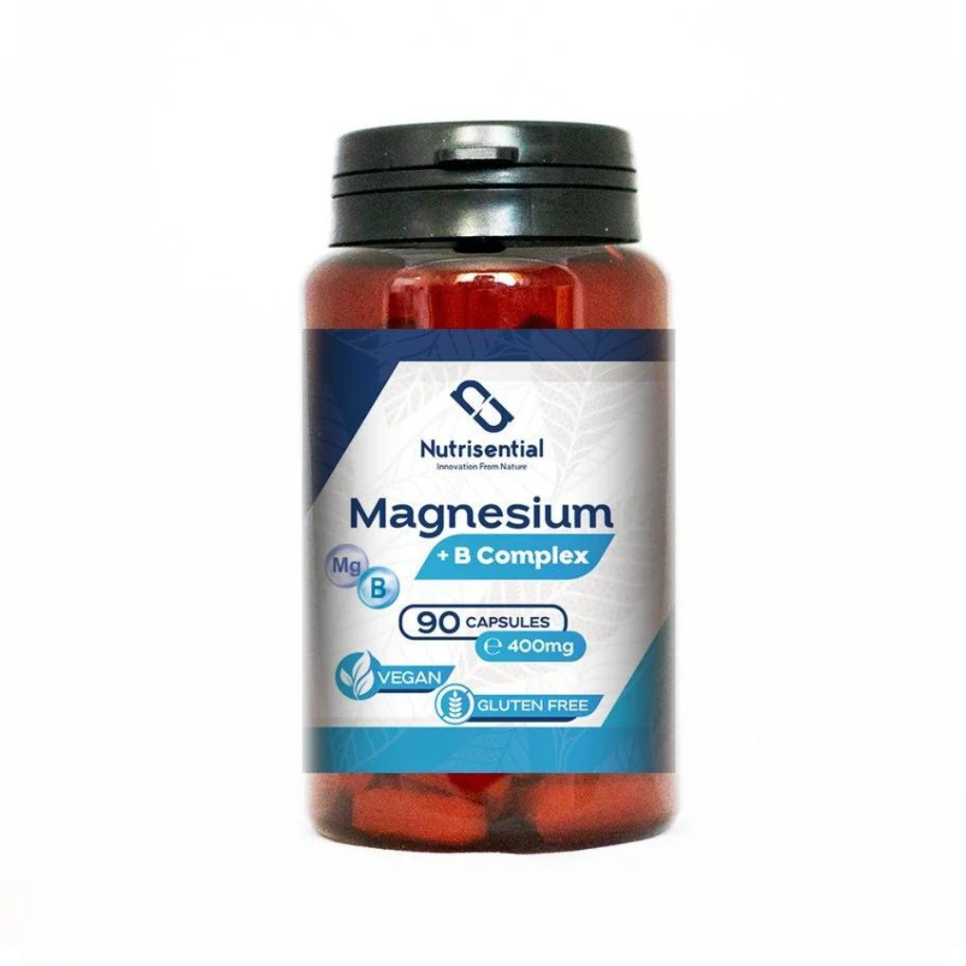 Magnesium + B Complex 400mg, 90 capsule, Nutrisential 400mg imagine noua