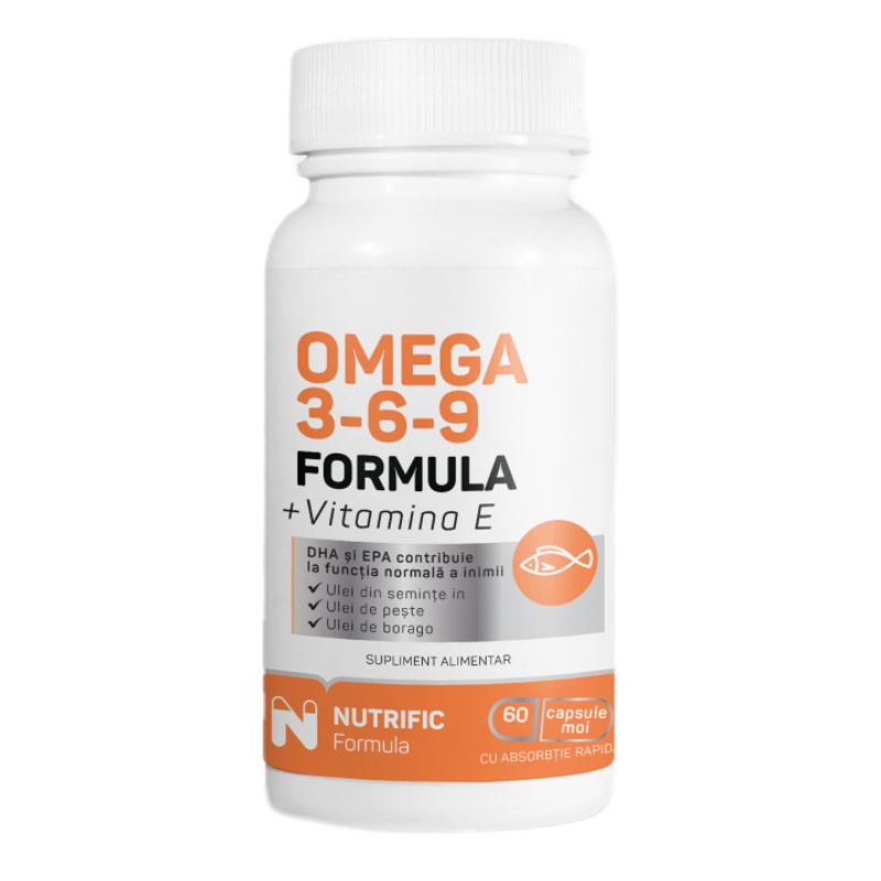 Omega 3 6 9 formula, 60 capsule moi, Nutrific