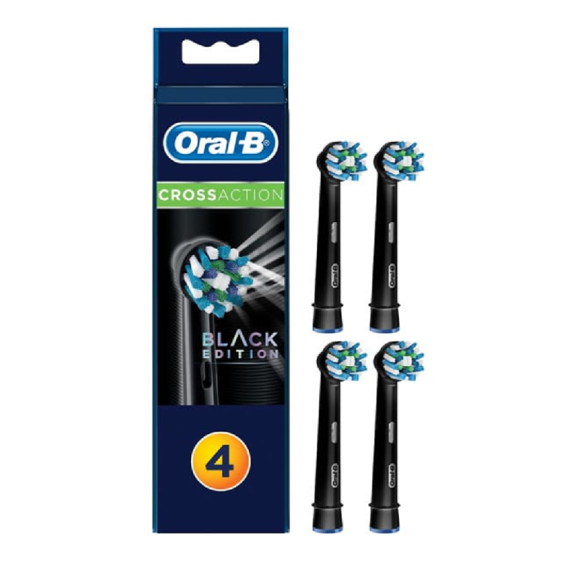 Rezerve periuta de dinti electrica Cross Action Negru, 4 bucati, Oral-B