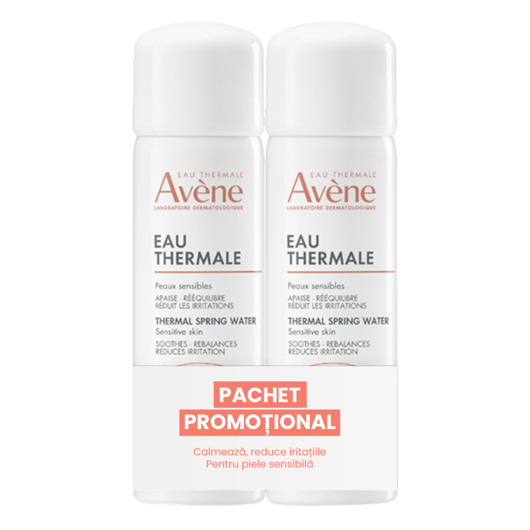 Pachet apa termala spray, 50 ml + 50 ml, Avene