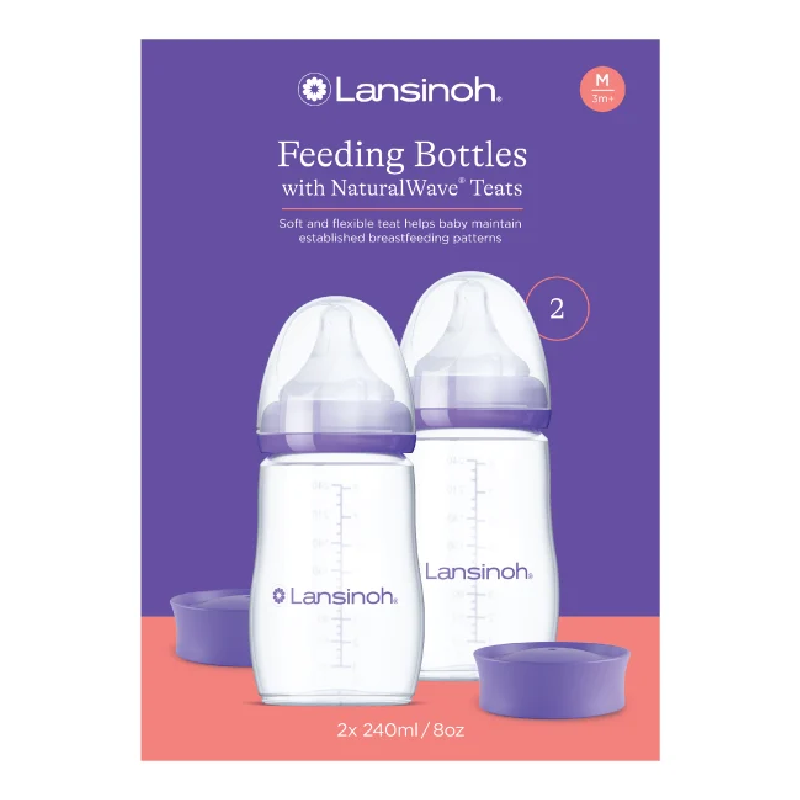 Pachet Biberon cu tetina NaturalWave®, 2*240 ml, Lansinoh
