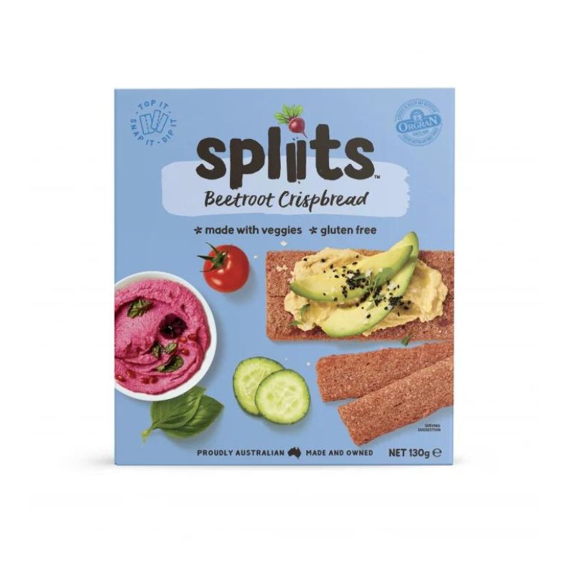 Paine uscata cu sfecla SPLIITS fara gluten, 130g, ORGRAN (fara