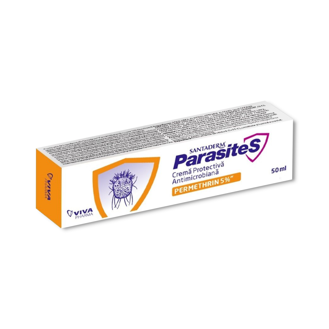 Crema Protectiva Antimicrobiana cu Permetrina 5% ParasiteS, 50ml