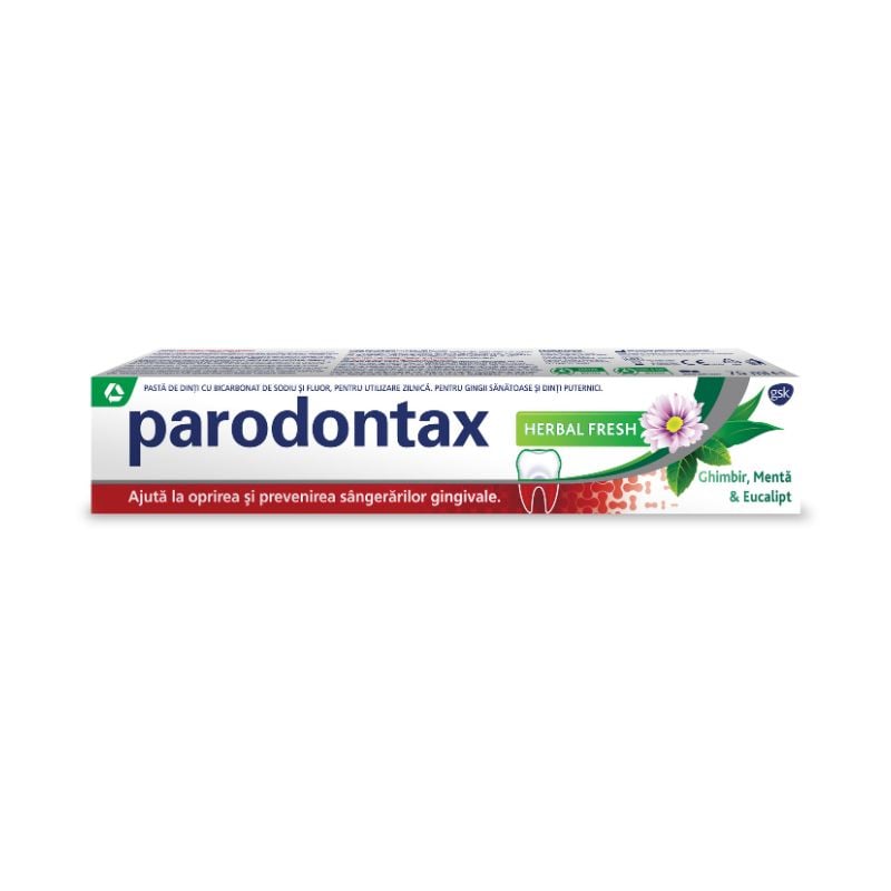 Pasta de dinti Herbal Fresh Parodontax, 75 ml, Gsk dinti imagine noua