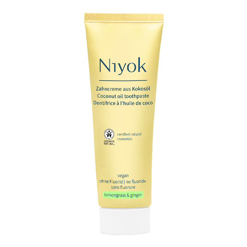 Pasta de dinti cu ulei de cocos, Lemongrass & Ginger, 75 ml, Niyok
