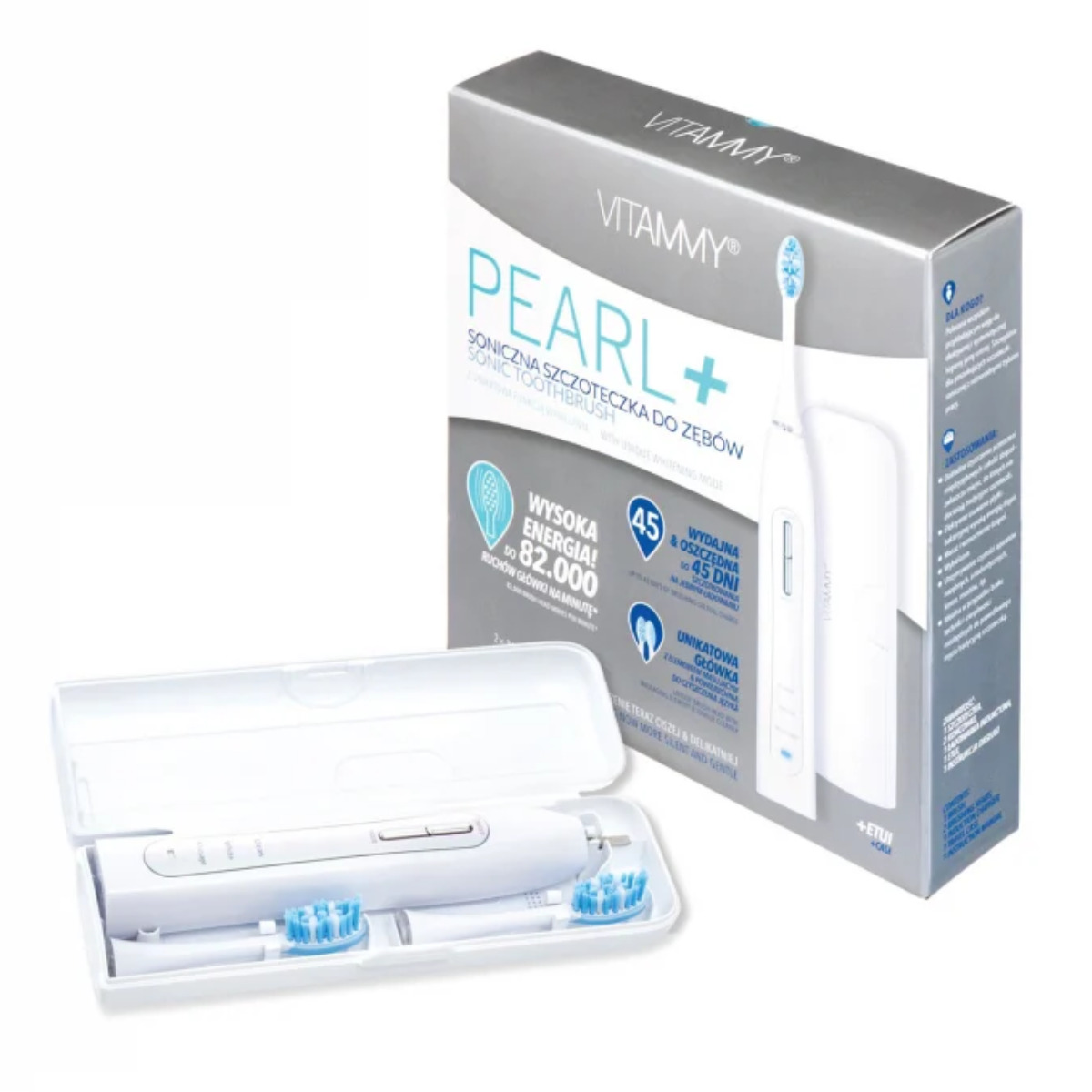 Periuta de dinti electrica VITAMMY Pearl+, Alb/ Negru - Alb