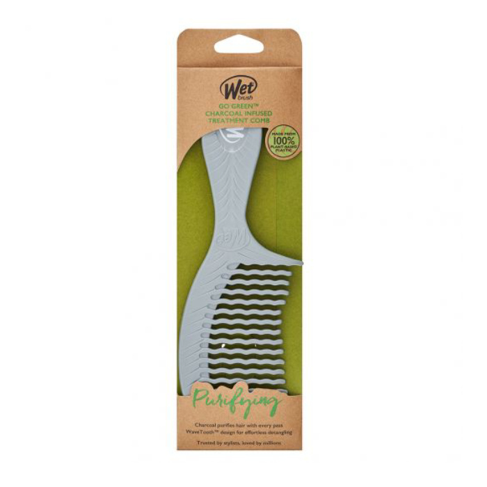 Pieptene Pentru Par Infuzat Cu Carbune Go Green, Wet Brush