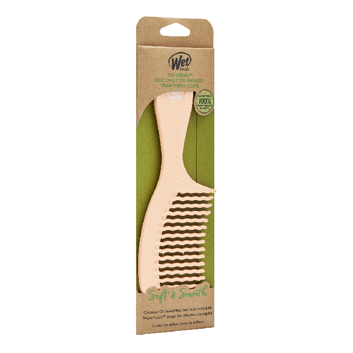 Pieptene pentru par infuzat cu ulei de cocos Go Green, Wet Brush 