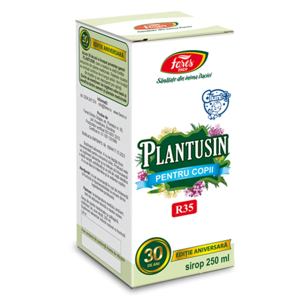 Sirop Plantusin pentru copii, 250ml, Fares