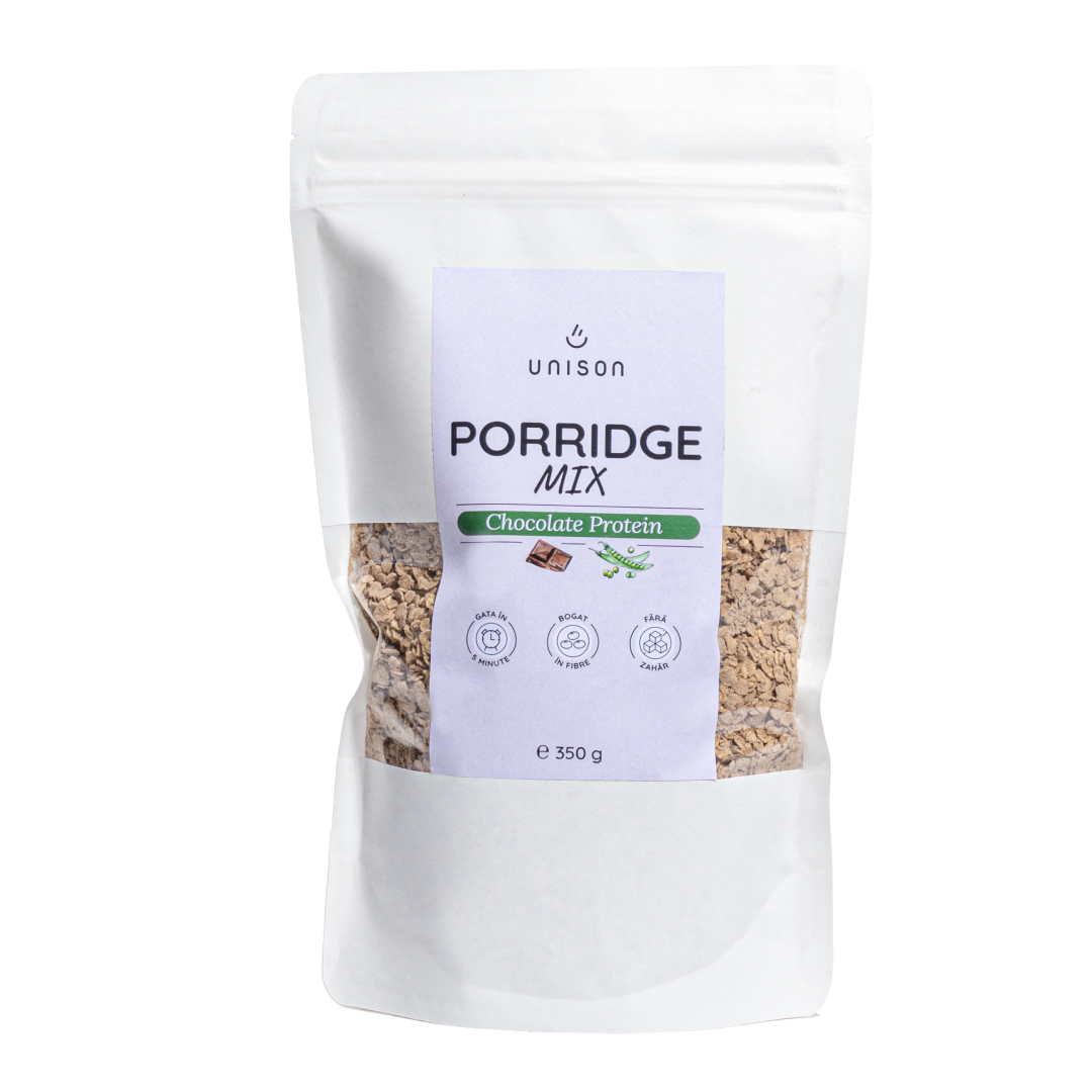 Fulgi de ovaz cu ciocolata, Porridge Chocolate Protein, 350g, Unison