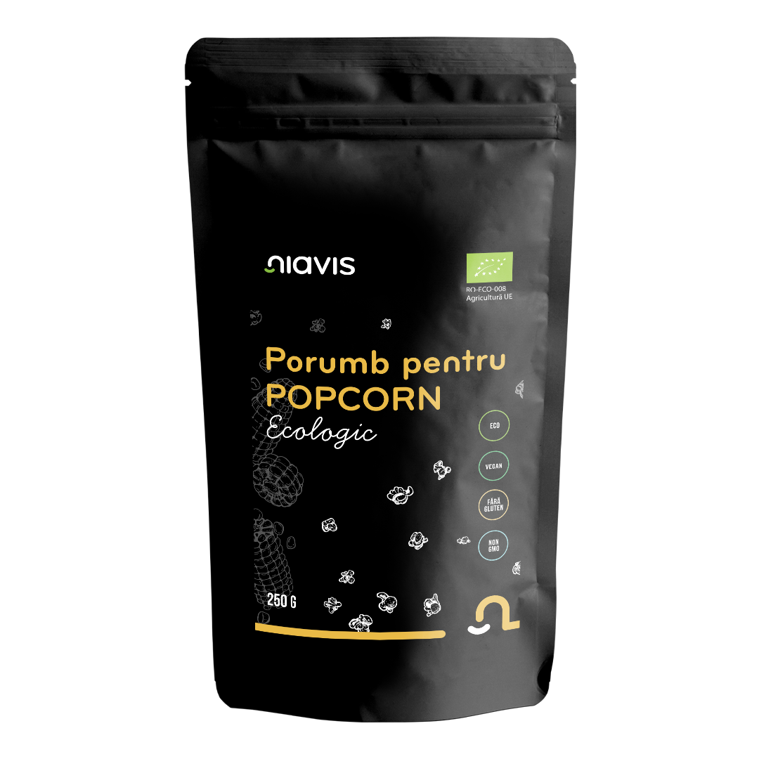Porumb pentru Popcorn Ecologic, 250g, Niavis