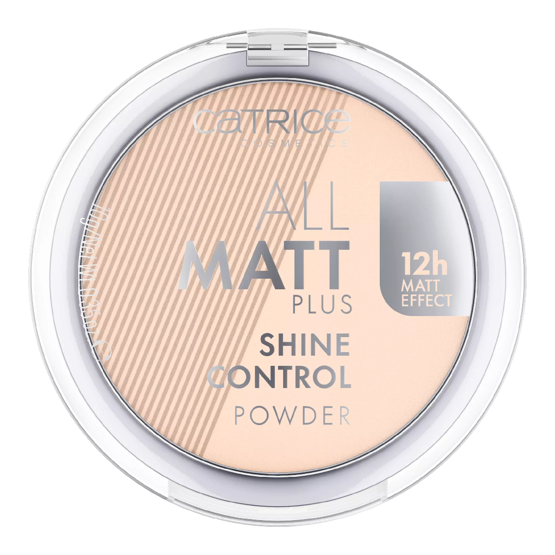 Pudra compacta All Matt Plus Shine Control, 010 Transparente, 10 g, Catrice