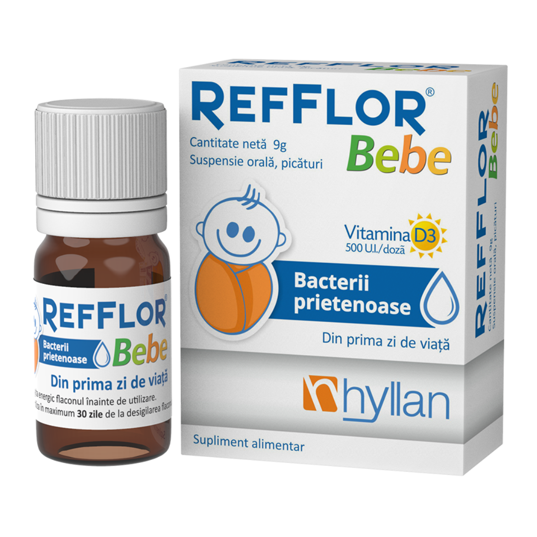 Refflor Bebe cu vitamina D, 10 ml picaturi