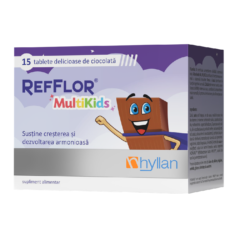 Refflor Multikids, 15 tablete, Hyllan Digestie imagine noua