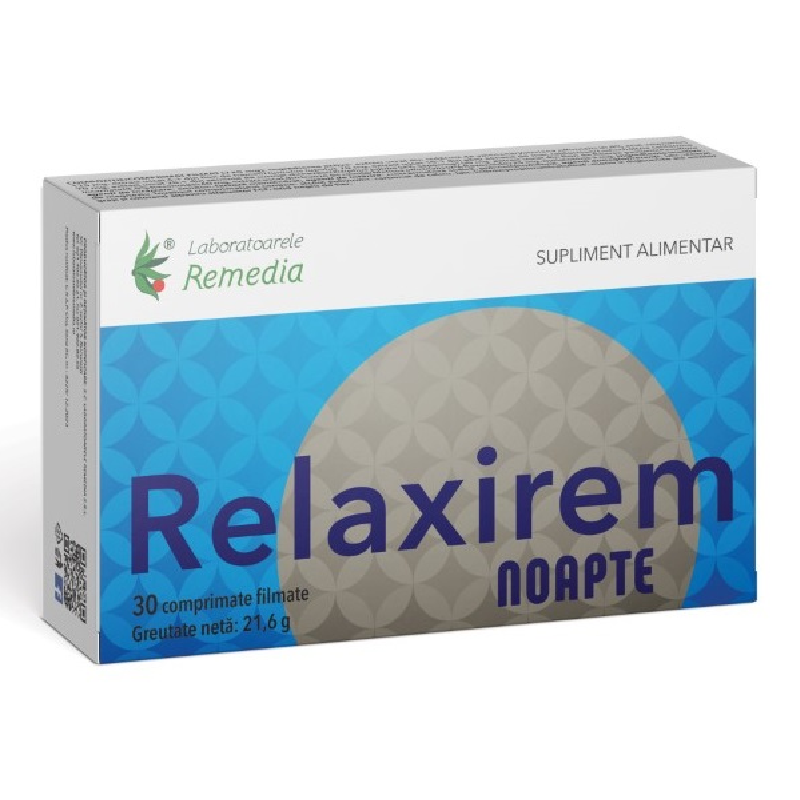 Relaxirem Noapte, 30 comprimate, Remedia