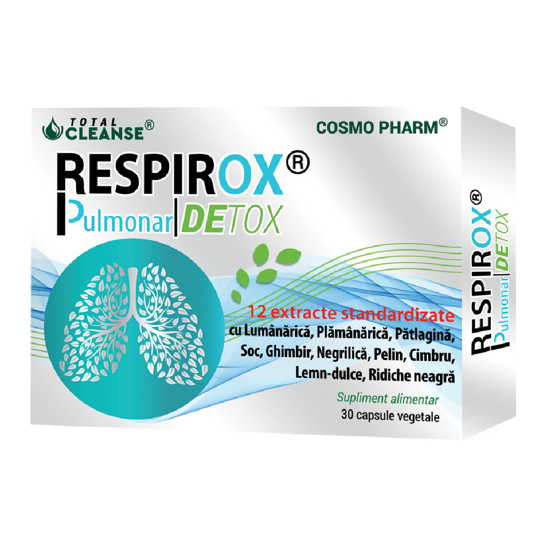 Respirox Pulmonar Detox Total Cleanse, 30 Capsule, Cosmopharm