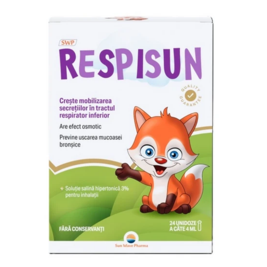 Solutie salina hipertonica 3% Respisun, 24 unidoze*4ml, Sun Wave Pharma