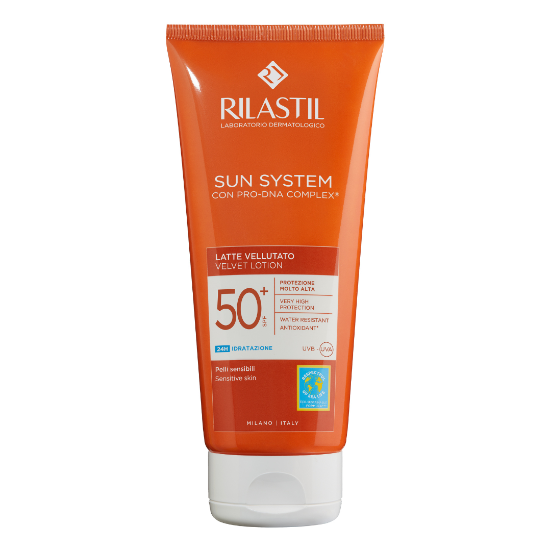 Lotiune catifelata cu SPF 50+ Sun System, 200ml, RILASTIL