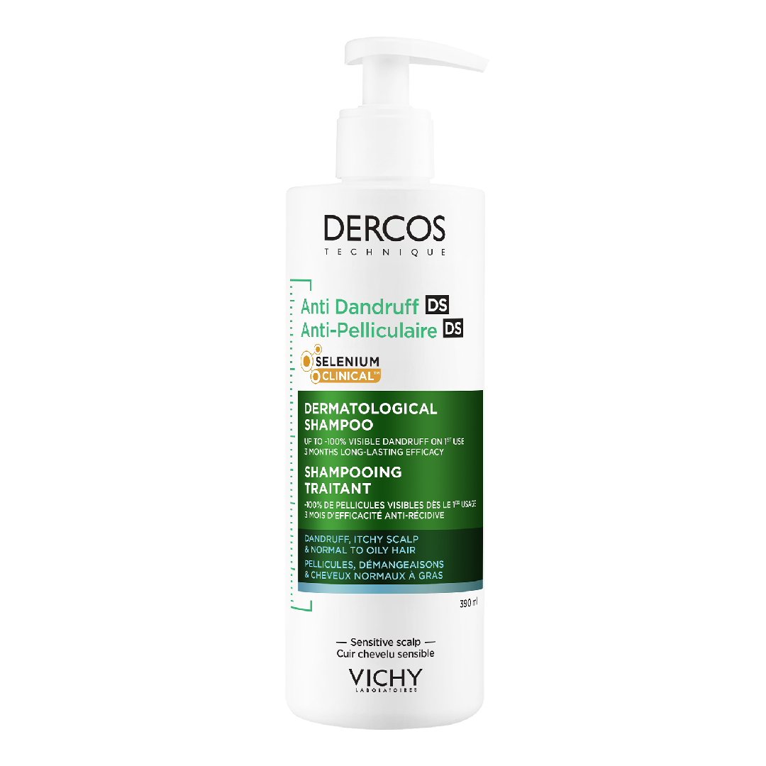 Sampon anti-matreata pentru par normal-gras Dercos, 390 ml, Vichy
