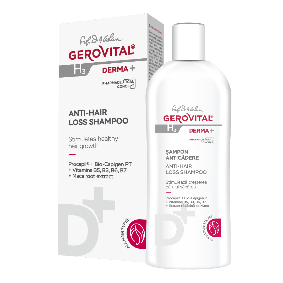 Sampon Anticadere H3 Derma+, 200 Ml, Gerovital