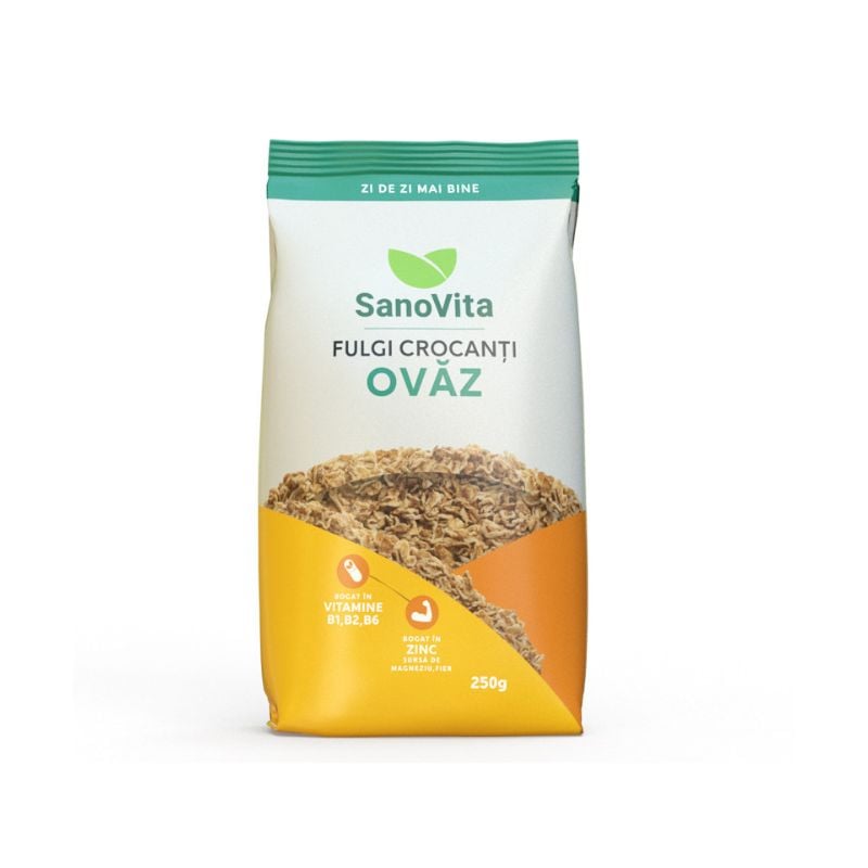 Sanovita fulgi de ovaz crispy, 250 g