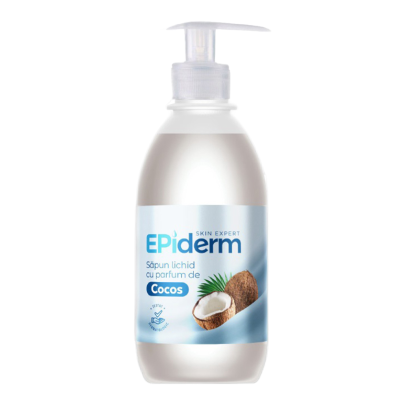Sapun lichid cu parfum de cocos, 300 ml, Epiderm