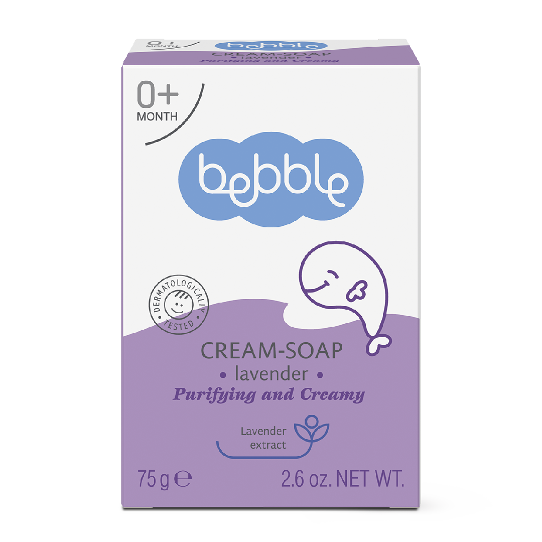 Sapun crema cu lavanda, 75 g, Bebble