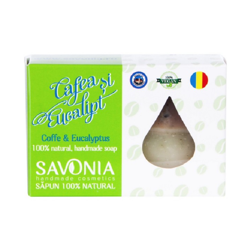 Sapun Natural Cafea si Eucalipt, 90g, Savonia