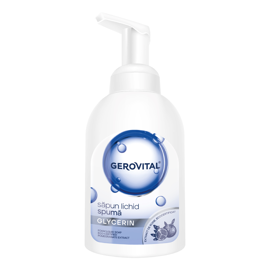 Sapun lichid spuma pure glycerin, 300 ml, Gerovital