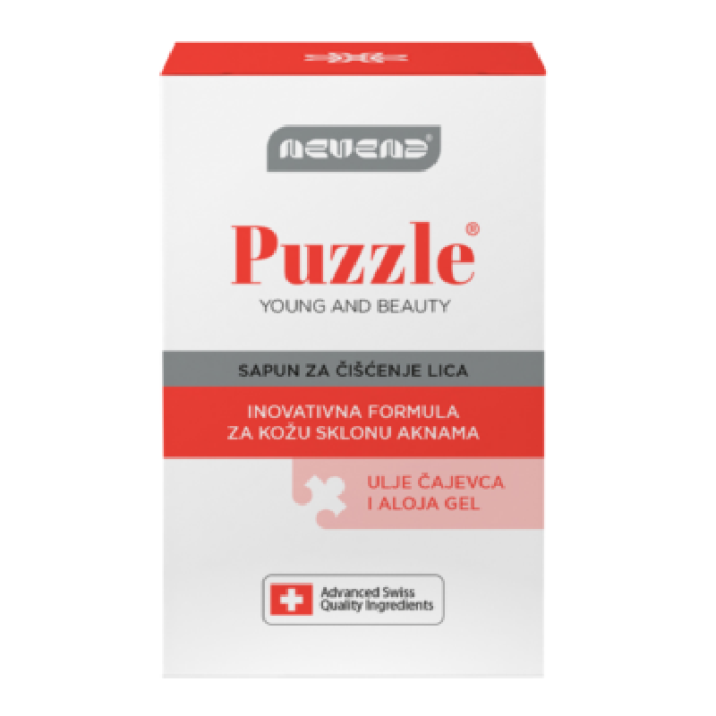 Sapun pentru curatarea tenului Puzzle, 78g, Nevena