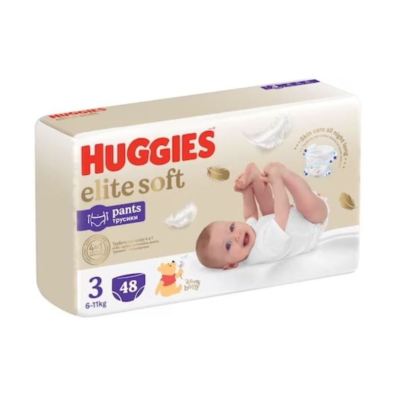 Scutece chilotel Elite Soft Pants 3, 6-11 kg, 48 bucati, Huggies clasice 2023-09-22