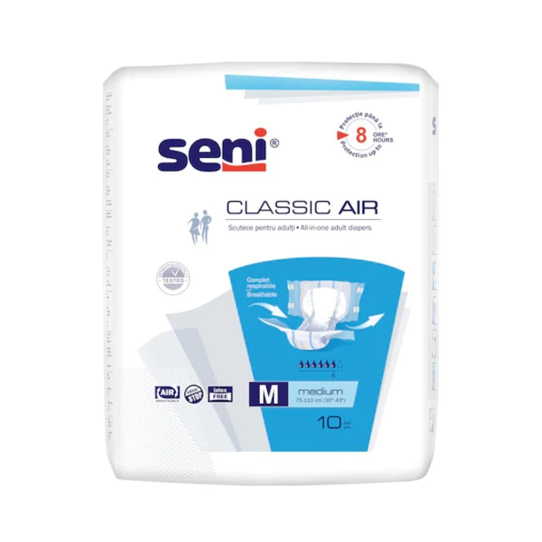 Scutece Cu Sistem Inchis, Seni Classic Air X10 Buc, M