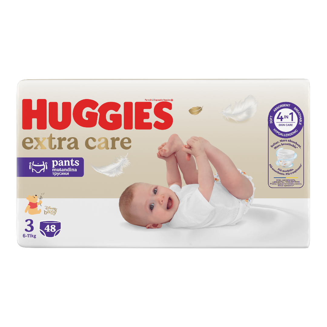 Scutece Extra Care Pants, Nr.3, 6-11kg, 48 bucati, Huggies 