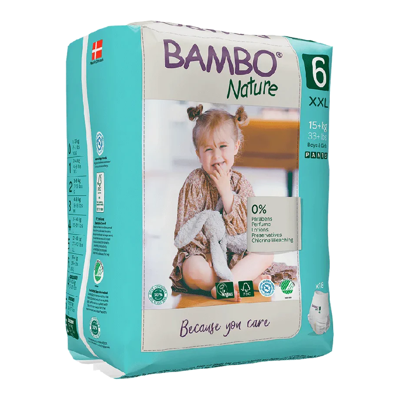 Scutece chilotei Eco Pants Nr.6, 15kg+, 18 bucati, Bambo Nature