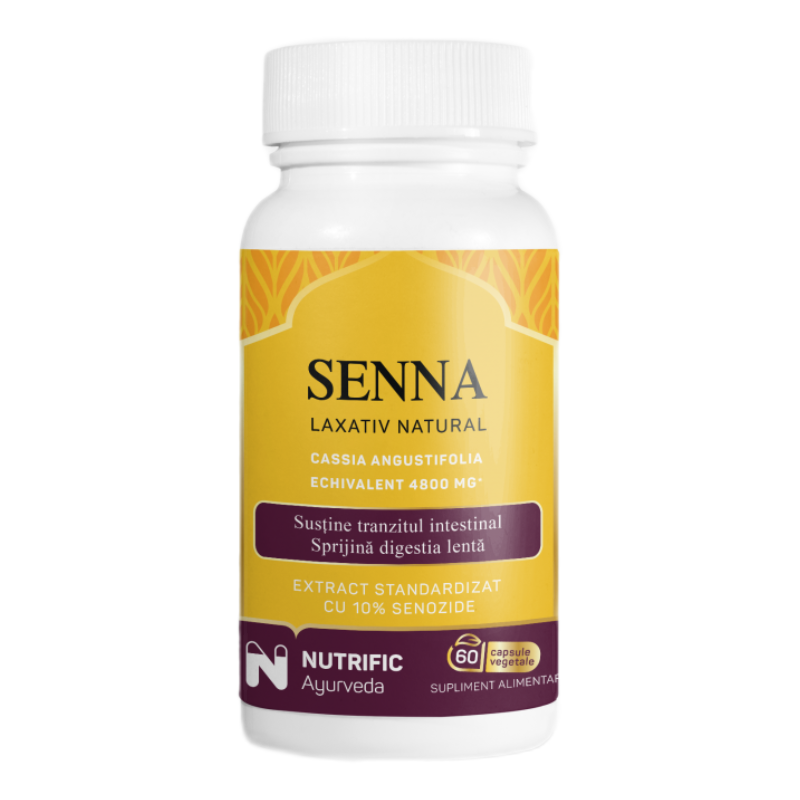 Senna, 60 capsule vegetale, Nutrific capsule imagine noua