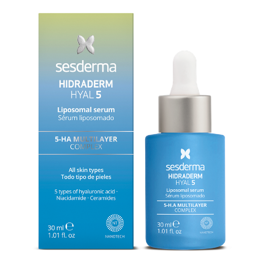 Ser lipozomal ultra-hidratant cu 5 tipuri de acid hialuronic Hidraderm, 30 ml, Sesderma
