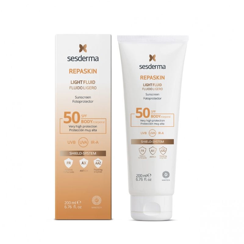 Lotiune cu textura usoara fotoprotectoare SPF 50, Repaskin,  200ml, Sesderma