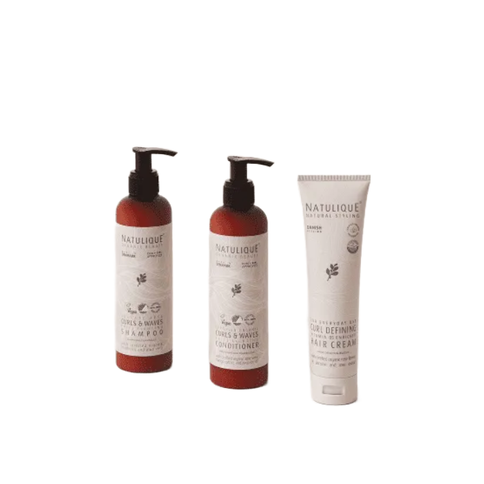 Set Sampon Balsam si Crema Curls&Waves Natulique