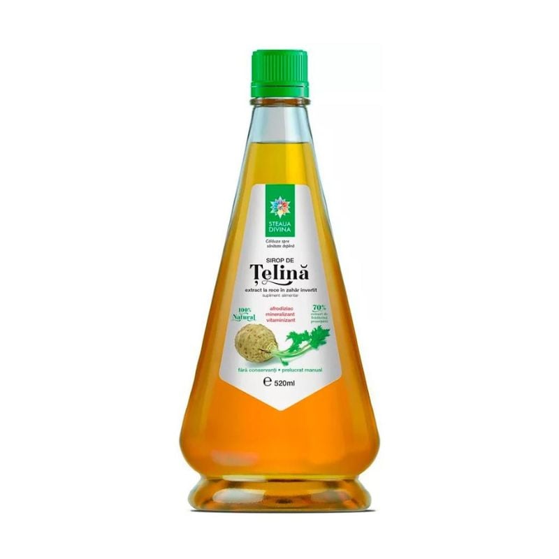 Sirop natural de Telina presat la rece, 520 ml, Steaua Divina