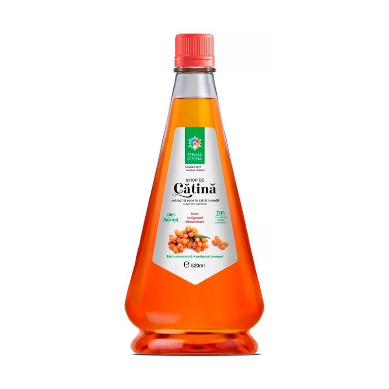 Sirop natural de Catina presat la rece, 520ml, Steaua Divina